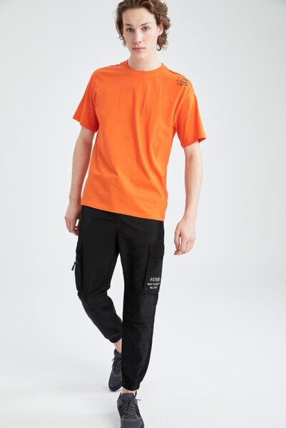 DeFacto Coool Kargo Jogger Baskılı Paraşüt Kumaş Pantolon