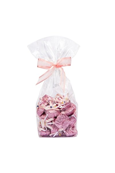 Melodi Çikolata Dekorlu Boncuk Baton Pembe 350g - Kız Bebek Çikolatası