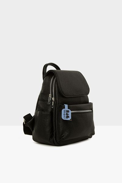 Bagmori Black Women's Seating Pocket Covered Mini Backpack M000006573