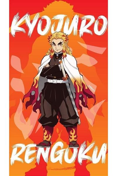 animeandyourworld Kyojuro Rengoku 1 Piece Special Design - A4 Size 21*29 cm Ring Unlined Large Size Notebook