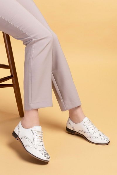 Gondol Pantofi casual cu talpă anatomică din piele naturală Esfa.109 - Alb - 40