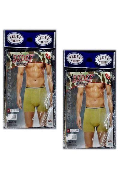 SEDEF YILDIZ I Ανδρικά Lycra Cotton Boxers Army Green Nano 6-pack