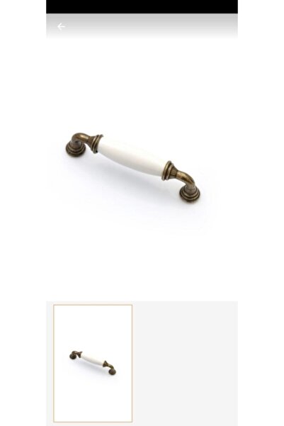 HAN Porselen Kulp Beyaz Ayakları Antik Sarı 96mm