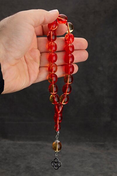 OTTOTESBİH Muška maskota dečak žuti crveni prah jantarni Efe brojanica 14x15mm