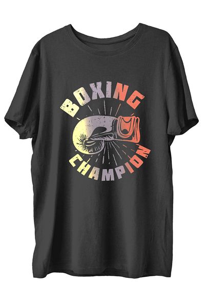 TOP GLORY Μπλουζάκι Boxer Sportsman με εμπριμέ χτενισμένο βαμβάκι