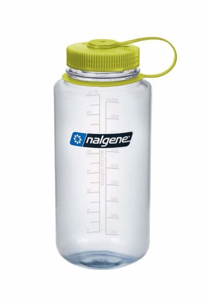 NALGENE زجاجة مياه تريتان ذات غطاء شفاف/أخضر سعة 32 أونصة
