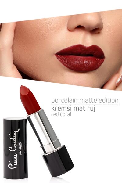 Pierre Cardin Porcelain Lipstick Matte Edition Lipstick - Red Coral 212 8680570486552