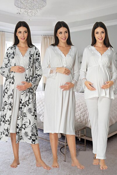 lohusahamile Lacivert Hamile Lohusa 4lü Set Effortt 8096