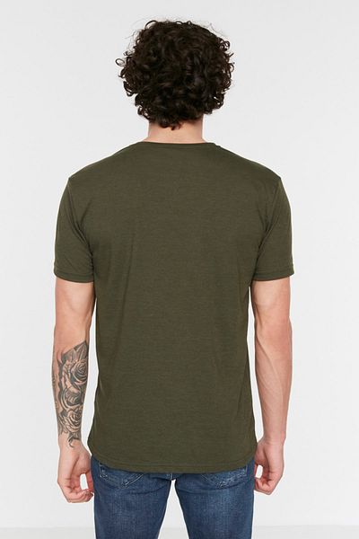 Trendyol Collection Футболка з коротким рукавом хакі Regular/Normal Fit Basic TMNSS22TS0271
