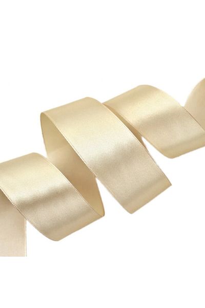 Netsan Etiket 3cm Satin Ribbon 10m - Cream Color