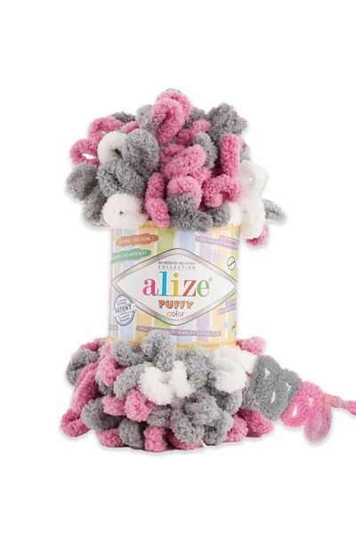 Alize Puffy Color Πλεκτό Νήμα Χεριών 5 Συσκευασία σε 1