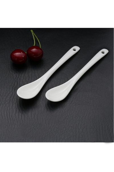Housess 12Pcs Luxury Porcelain Tea Sugar Jam Spoon Dessert Spoon Nescafe Spoon Sauce Spoon