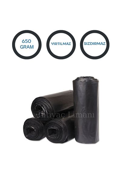 İhtiyaç Limanı Industrial Jumbo Size Heavy Duty Garbage Bag 650 Grams 20 Rolls 200 Pieces