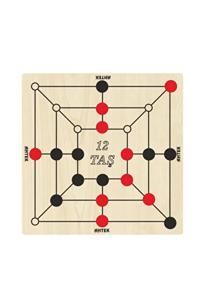 Ahtek Wooden 12 Stone Mind, Intelligence and Strategy Game (Twelve Stones)