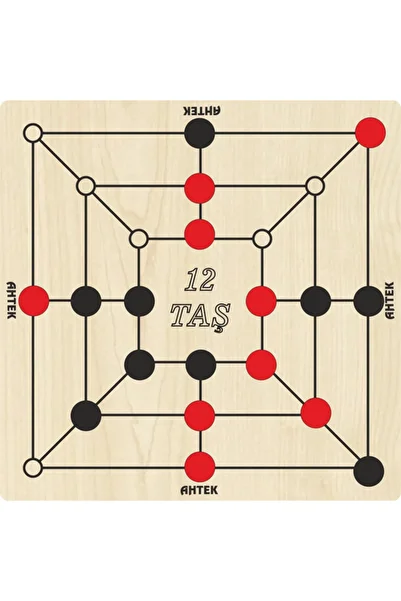 Ahtek Wooden 12 Stone Mind, Intelligence and Strategy Game (Twelve Stones)