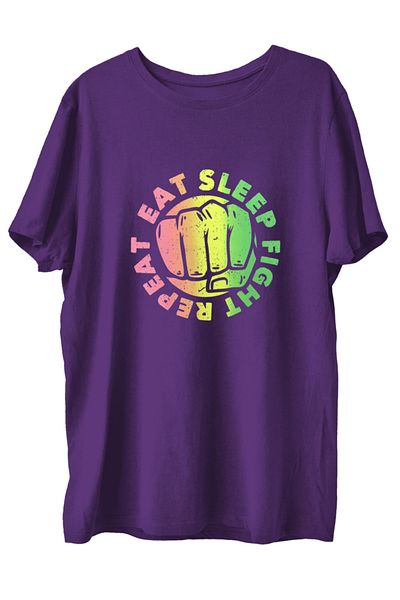 TOP GLORY Μπλουζάκι Eatsleepx Printed Athlete χτενισμένο βαμβακερό