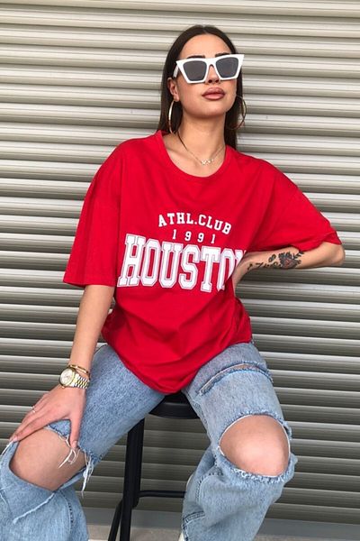 Machetta Oversize Houston Printed Women's Tshirt