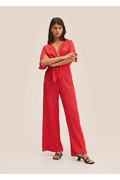 MANGO Woman Cut-out Detaylı Tulum