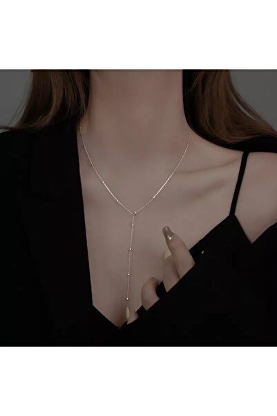 TakıConcept Zarif Kararmaz Gümüş Renk Kolye