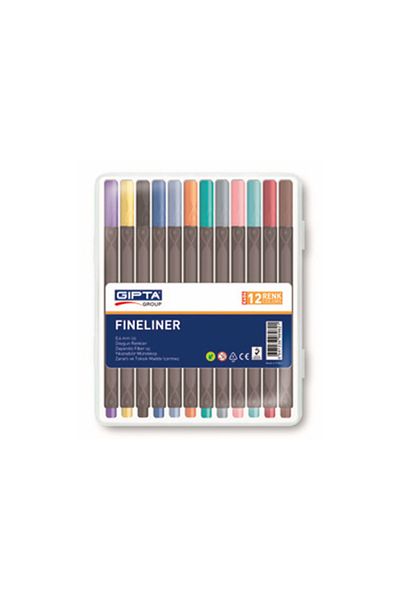 Gıpta Fineliner Felt Tip Pen 0 4 mm Triangle 12 Colors