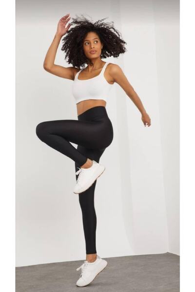 YORULMAZ Women's Black High Waist Shiny Disco Tights