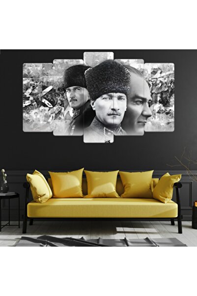 Zevahir Mobilya Dekorasyon 5 Parça Mdf Atatürk Tablosu