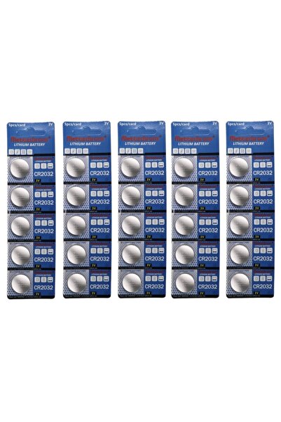 Mettzchrom 25 Adet 3 Volt Cr2032 Lityum Para Pil Dl2032 Bios-kepenk-kumanda T...