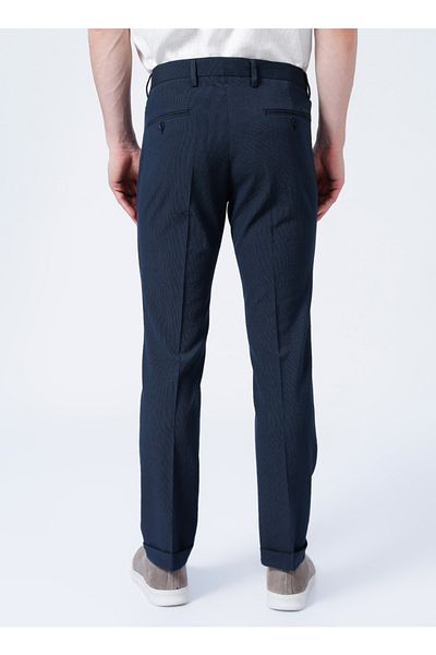 ALTINYILDIZ CLASSICS Ανδρικό παντελόνι Altınyıldız Classics Normal Waist Slim Fit Navy Blue - 4a 0122200043