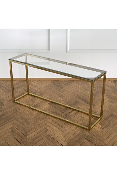 Evka Potrica Dresuar Pirinç Ayak Şeffaf Cam Tabla