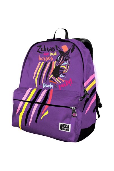 Trendix School Backpack Animal Planet Zebra Printed