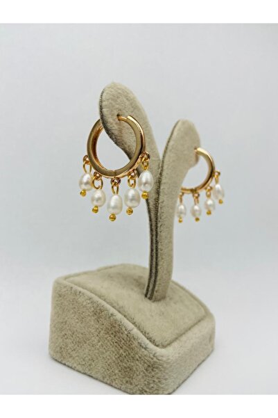 Almira Accessories Gold Damla Inci Sallantılı Halka Kadın Küpe/ Yargı Dizi Ce...