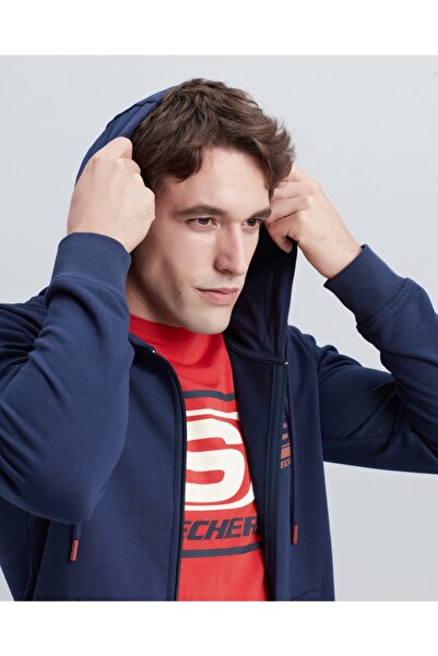 SKECHERS Ανδρικό μπλουζάκι με μεγάλο λογότυπο, κόκκινο μπλουζάκι