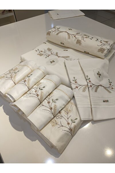 incisecrethome Our Handmade Needle Embroidered, Rococo and Embroidered Pique and Duvet Cover Set is Composed of 7 Pieces