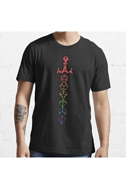 Gala تي شيرت على شكل سيف قوس قزح على الطاولة