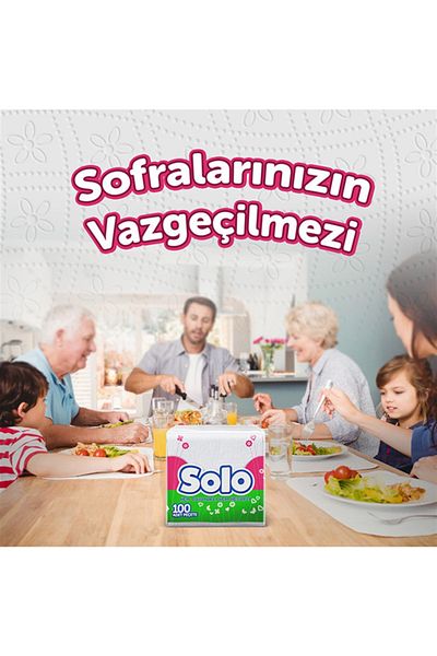 Solo 30 Cmx30 Cm 100-piece Hygienic StorAge NApkin - Soft OPen CLose