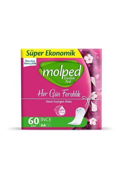 Molped Every Day Freshness Daily Pad Unperfumed 60 Pieces X 4 Pack 240 Pieces