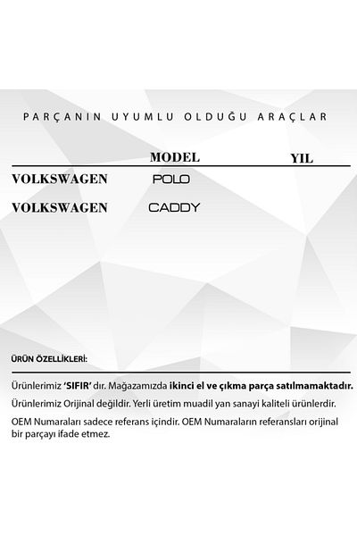 ALPHA AUTO PART مجموعة من البلاستيك الداخلي لمقبض فتح الباب الخارجي لسيارة Vw Polo وCaddy