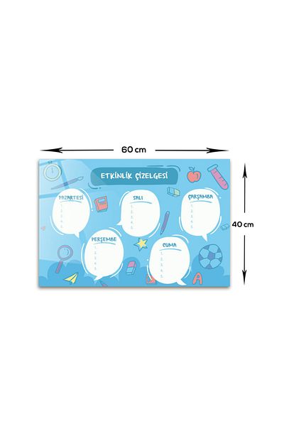 Decorita School| Glass Table| Activity Chart| 40cm X 60cm