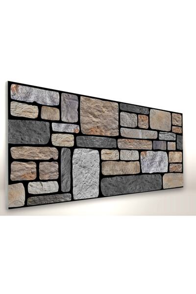 THERMOSİDİNG Parke Taş Strafor Duvar Kaplama Paneli 10 Adet (pt016) (100x50x2cm)