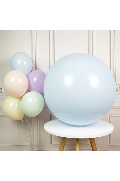 KBK MARKET Mavi Jumbo Makaron Balon 18 Inç 1 Adet