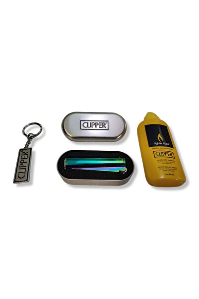 Clipper Çakmak Seti - Bukalemun Ahşap Kutulu