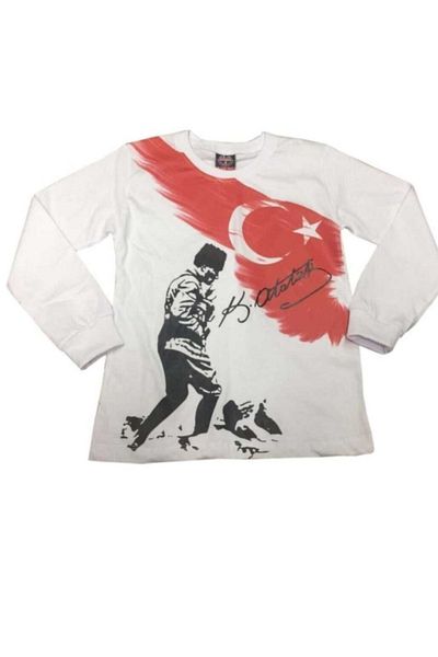 BLUEMOOR Μακρυμάνικο μπλουζάκι Unisex Ataturk με στάμπα