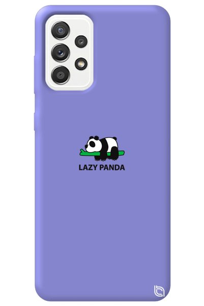 WANNA PROTECT Samsung Galaxy A72 Lilac Color Premium Velvet Panda Patterned S...