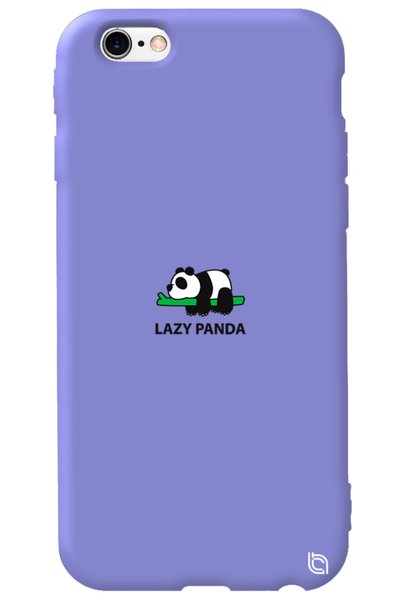 WANNA PROTECT iPhone 6 6S Lilac Color Premium Velvet Panda Patterned Silicone...