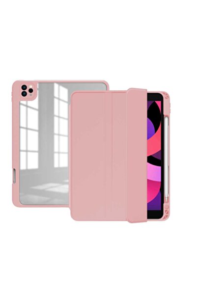 UnDePlus Ipad Pro 12.9 5. Nesil 2021 Uyumlu Kılıf Kalem Bölmeli Şeffaf Case A2378 A2379 A2461 A2462