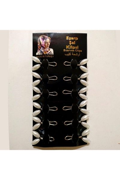 sgshobby Scarf Shawl Clip White Color 12 Pieces
