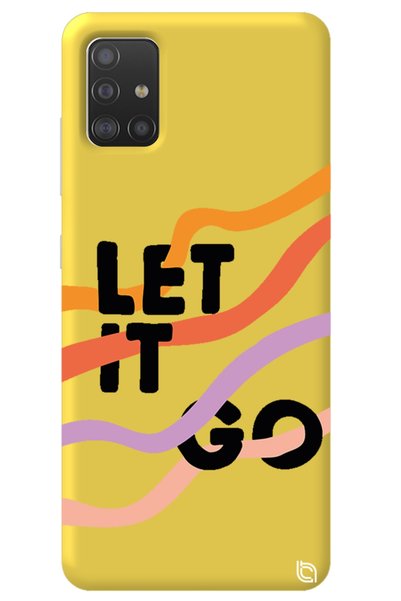 WANNA PROTECT Samsung A71 Yellow Color Premium Velvet Inside Let It Go Patter...