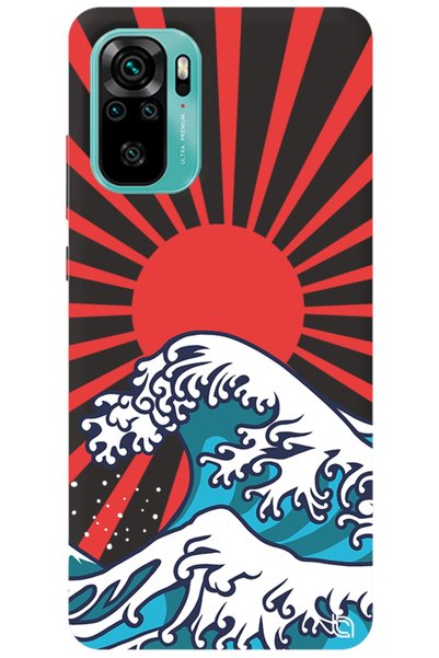WANNA PROTECT Xiaomi Redmi Note 10 Black Color Premium Velvet Japanese Patter...