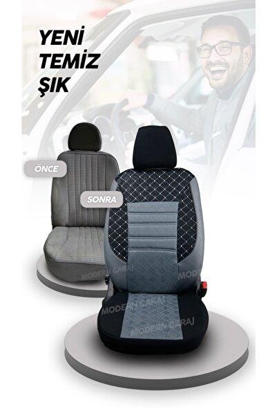 Modern Garaj Fiat Albea Tipo Linea Palio Egea, Tempra Uyumlu Ön Arka Tam Set Gofrajlı Oto Koltuk Kılıfı Seti