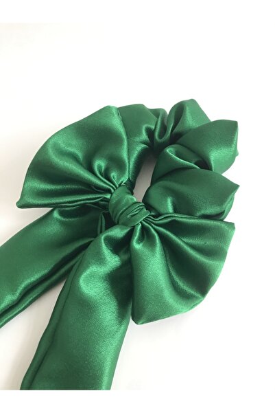 PratikDikisco Зелена панделка - закопчалка тип „скрънчи“